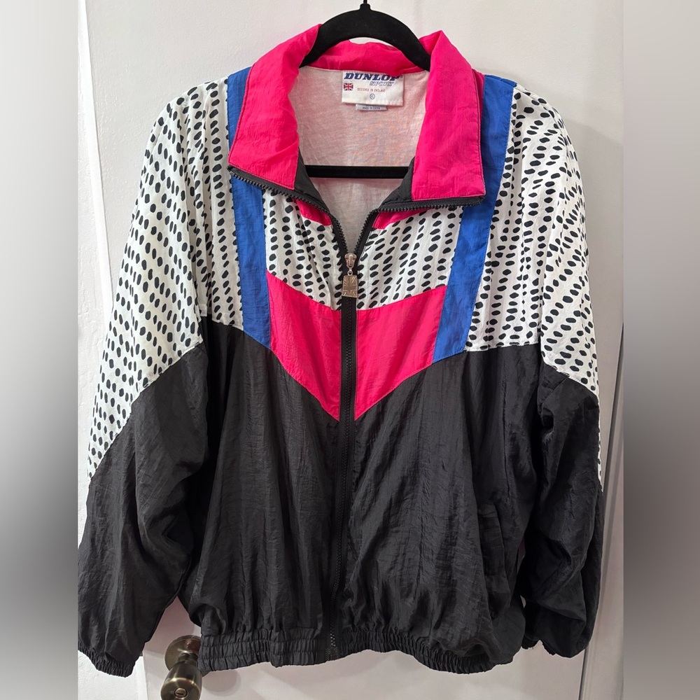 Vintage Dunlop Sport Unisex Windbreaker XL 90s Swishy Jacket